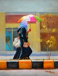 Muhammad Iqbal Latif, 12 x 16 Inch, Oil on Broad, Cityscape Painting, AC-MIL-002